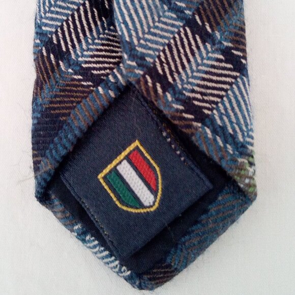 PROFUOMO ITALY "ORIGINALE" TIE * 50/50 Silk/Wool * Plaid 60"L 2.75"W - Picture 4 of 5